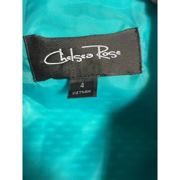 Chelsea Rae SZ 4 Turquoise & White Dress - Picture 3 of 9